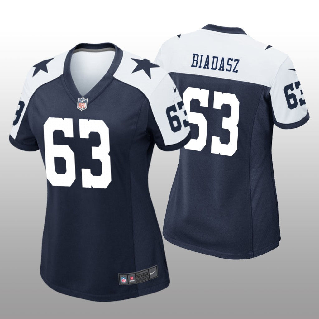 Dallas Cowboys Tyler Biadasz Navy Jersey Alternate Game Women's