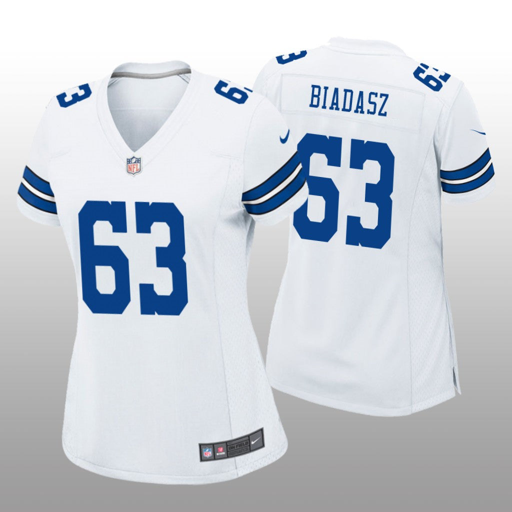 Dallas Cowboys Tyler Biadasz White Jersey Game Women's