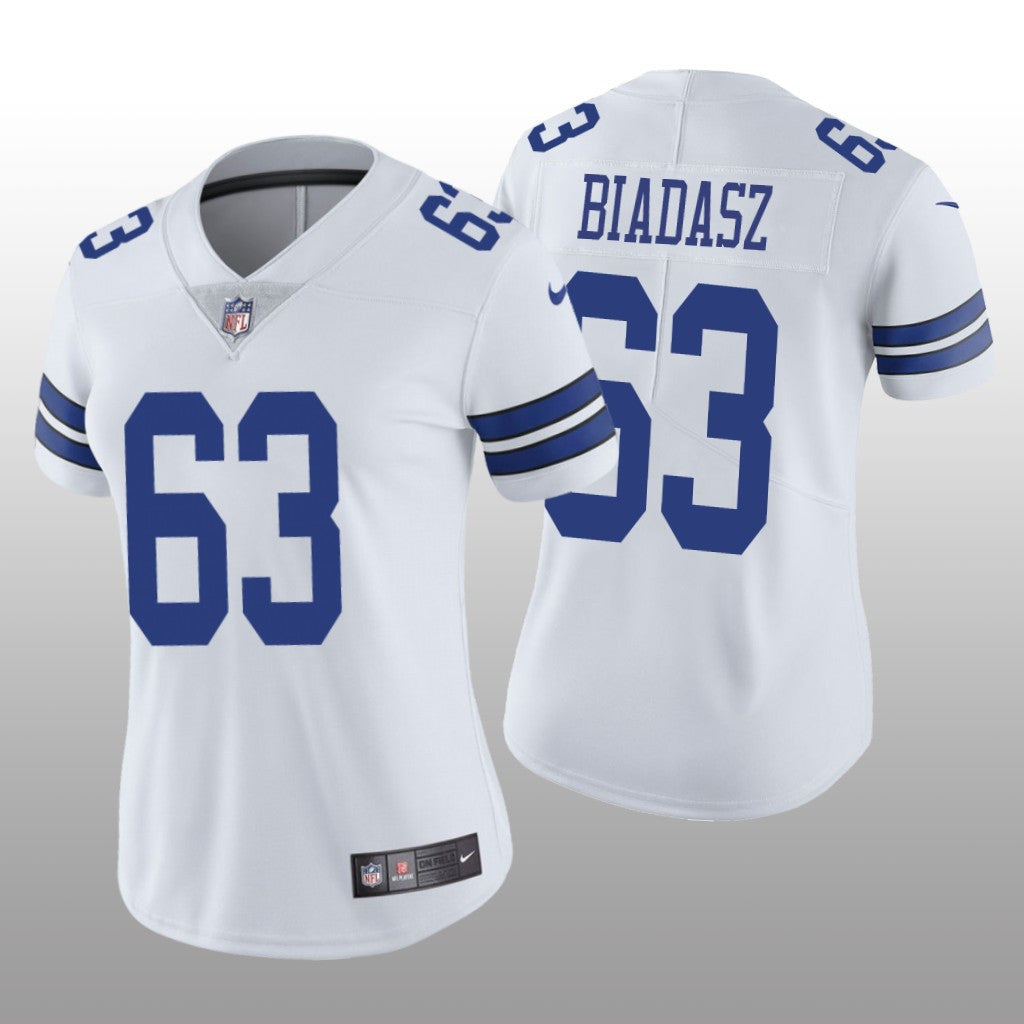 Dallas Cowboys Tyler Biadasz White Jersey Vapor Limited Women's
