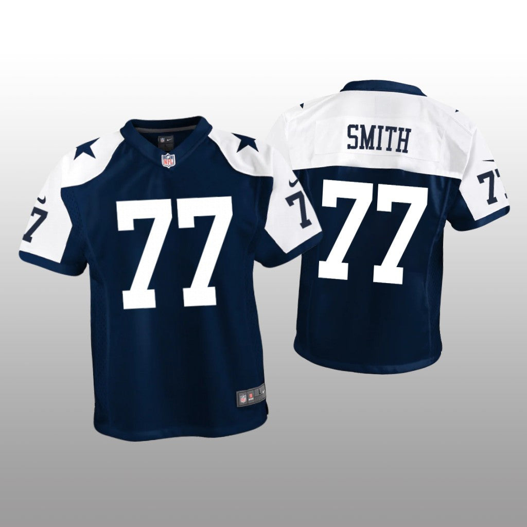 Dallas Cowboys Tyron Smith Navy Jersey Game Youth