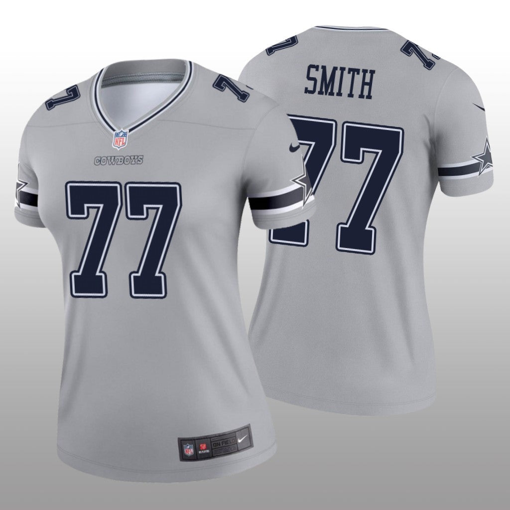 Dallas Cowboys Tyron Smith Silver Jersey Inverted Legend Women's