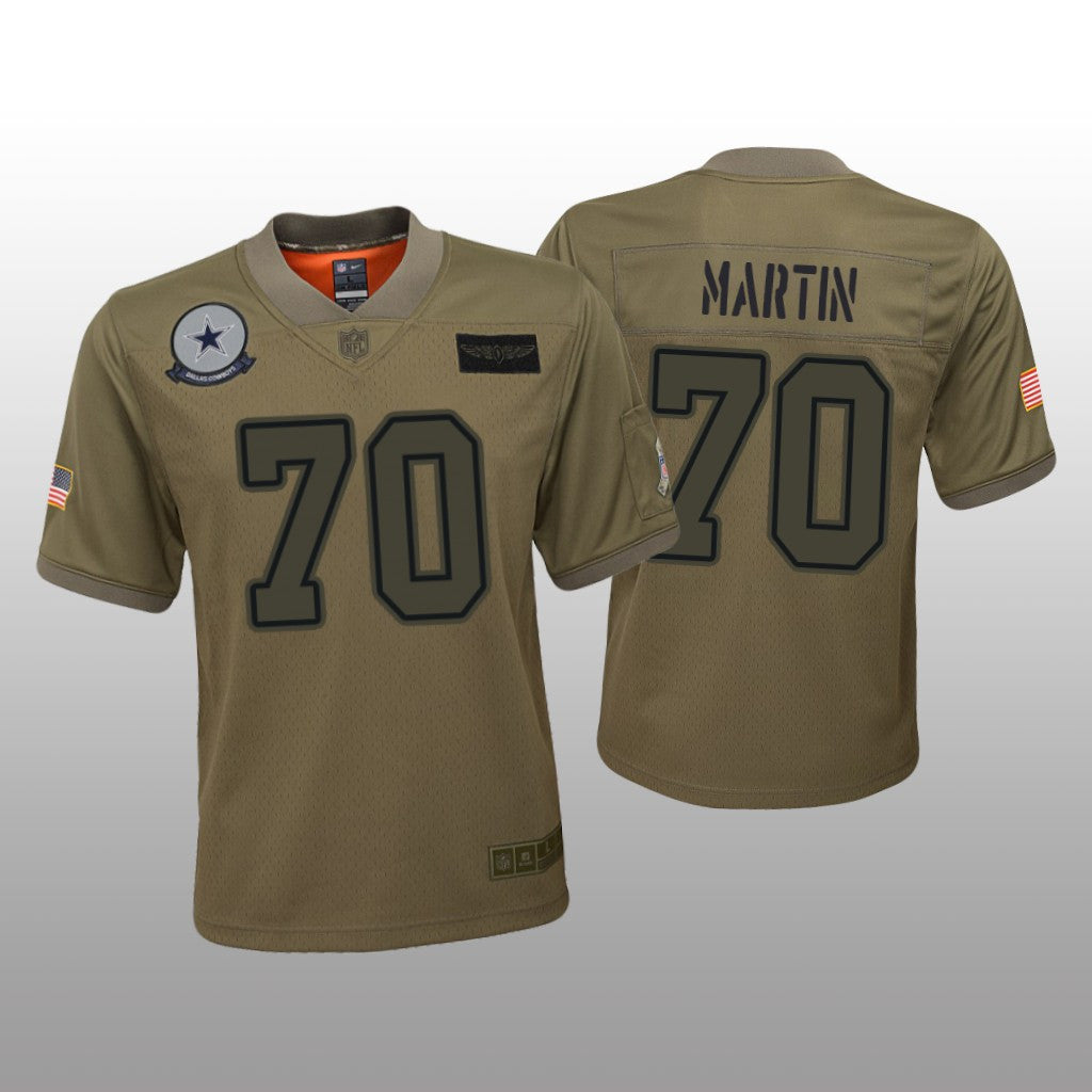 Dallas Cowboys Zack Martin Camo Game Jersey Salute to Service Youth
