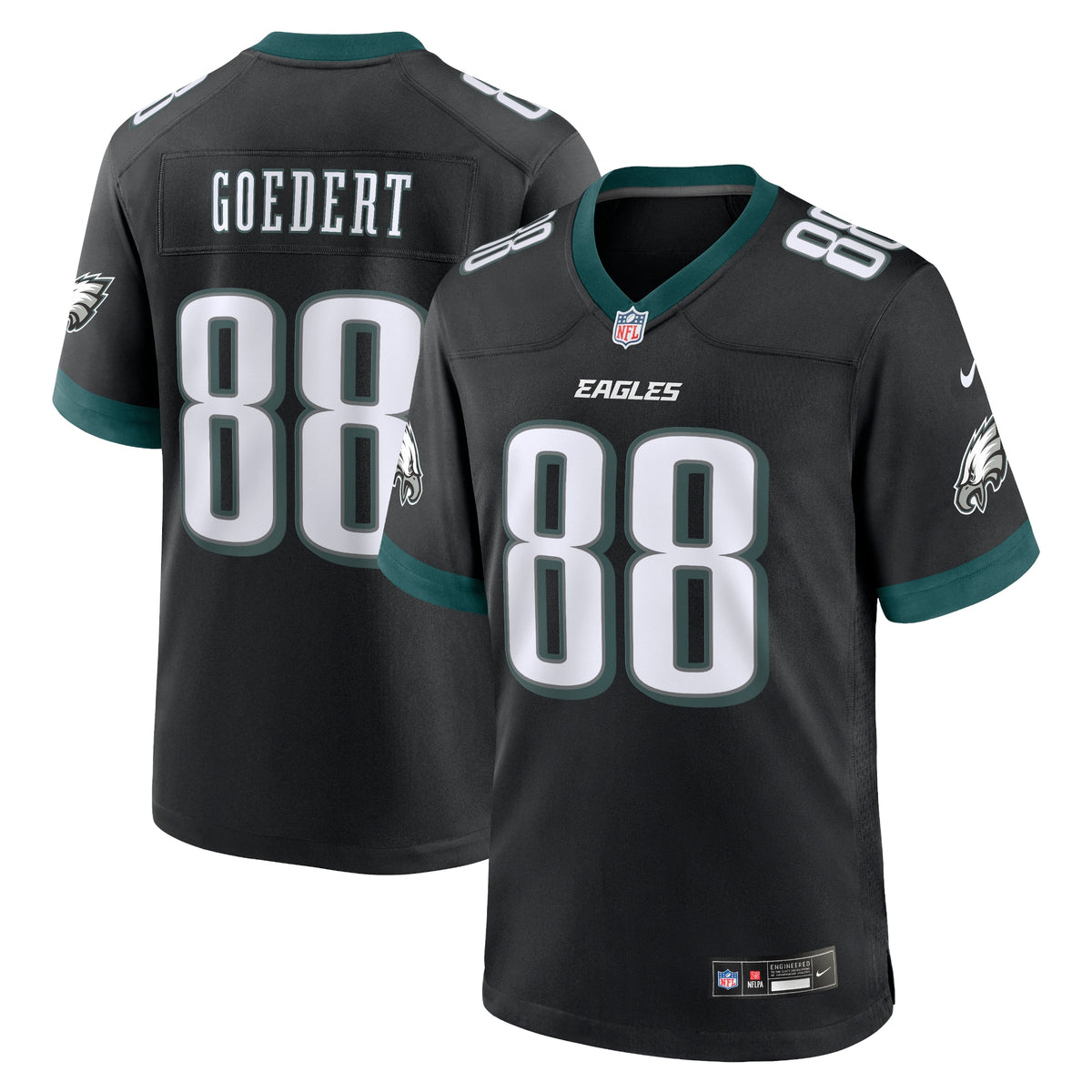 Dallas Goedert Philadelphia Eagles Nike Alternate Game Jersey Black
