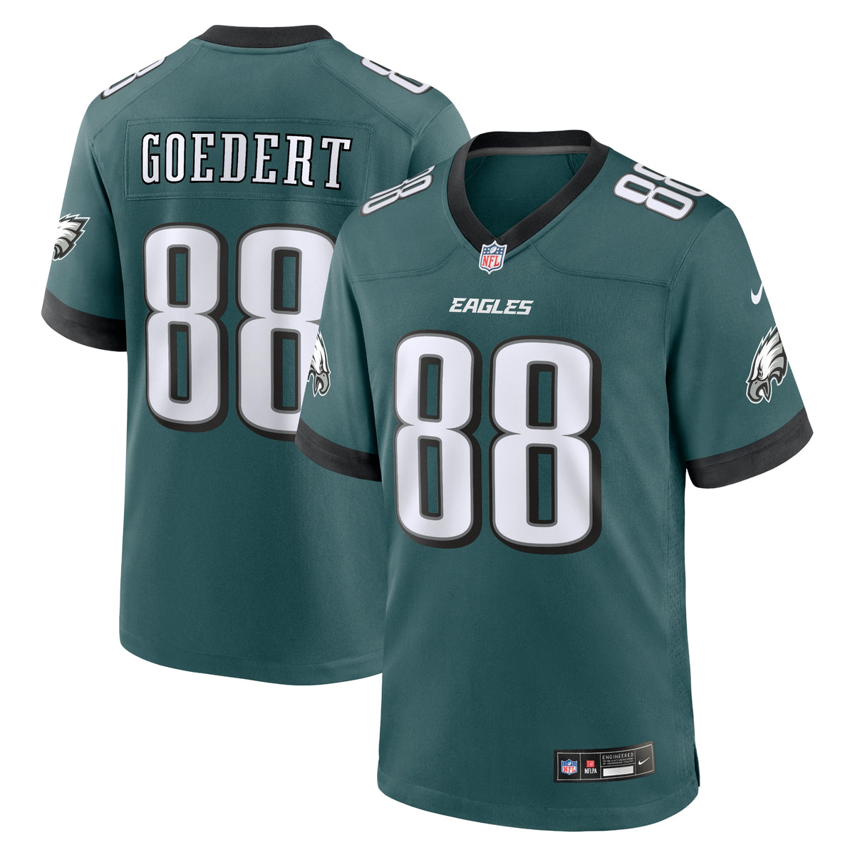 Dallas Goedert Philadelphia Eagles Nike Team Game Jersey Midnight Green
