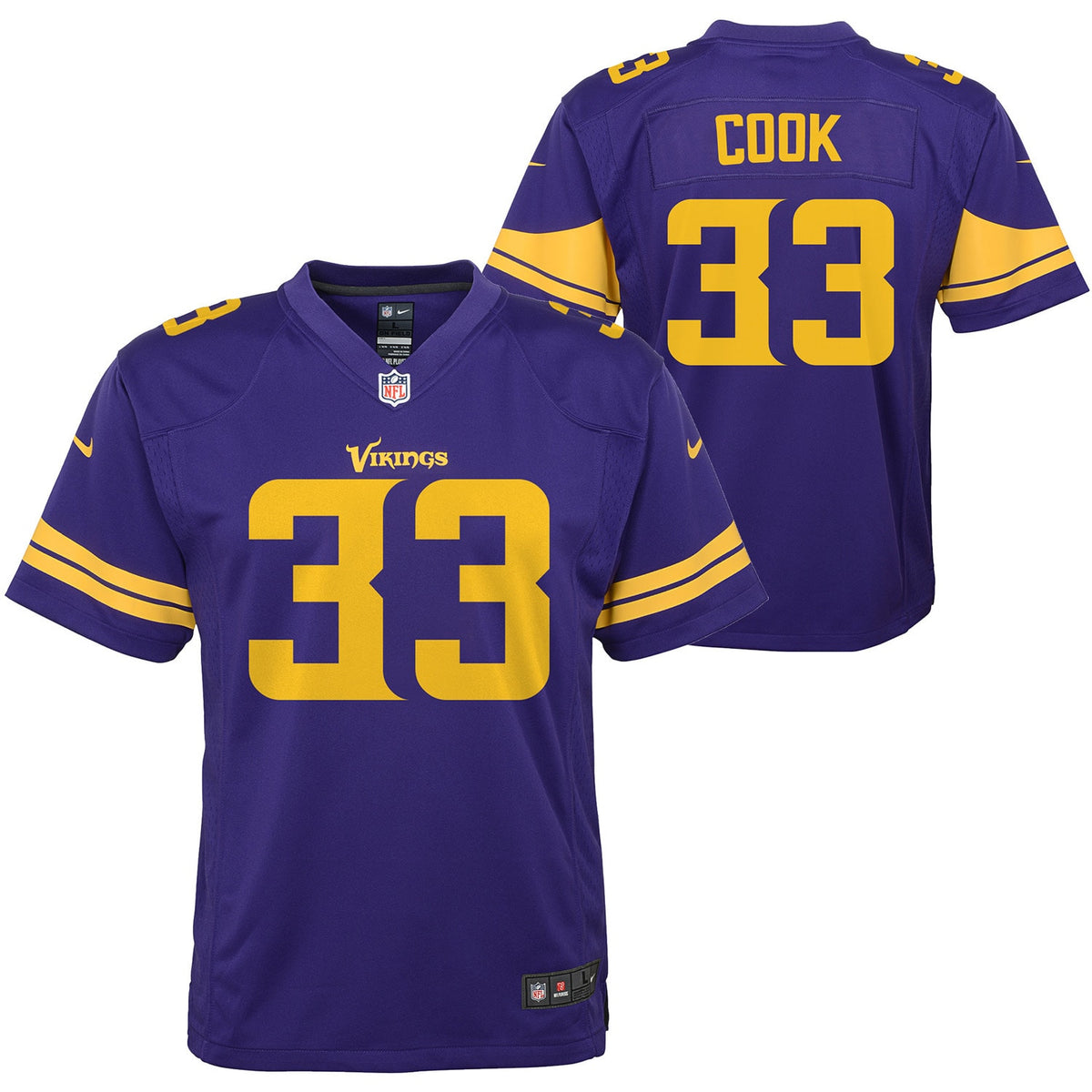 Dalvin Cook Minnesota Vikings Nike Youth Color Rush Alternate Player Game Jersey Purple