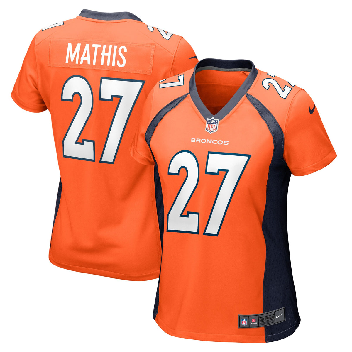 Damarri Mathis Denver Broncos Nike Women's Game Player Jersey Orange