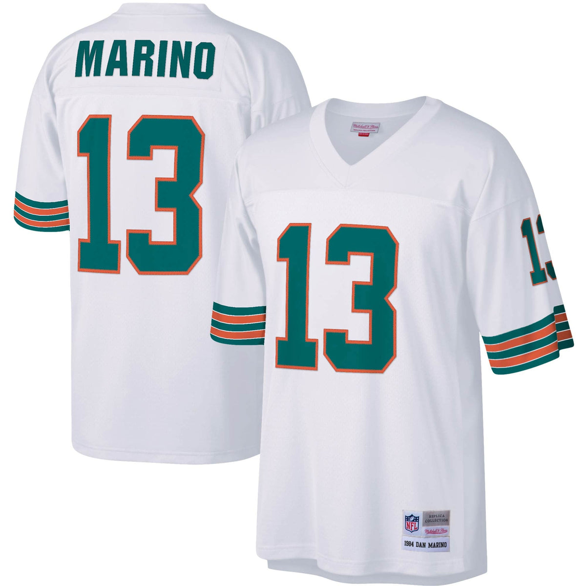 Dan Marino Miami Dolphins Mitchell Ness Big Tall 1984 Retired Player Replica Jersey White
