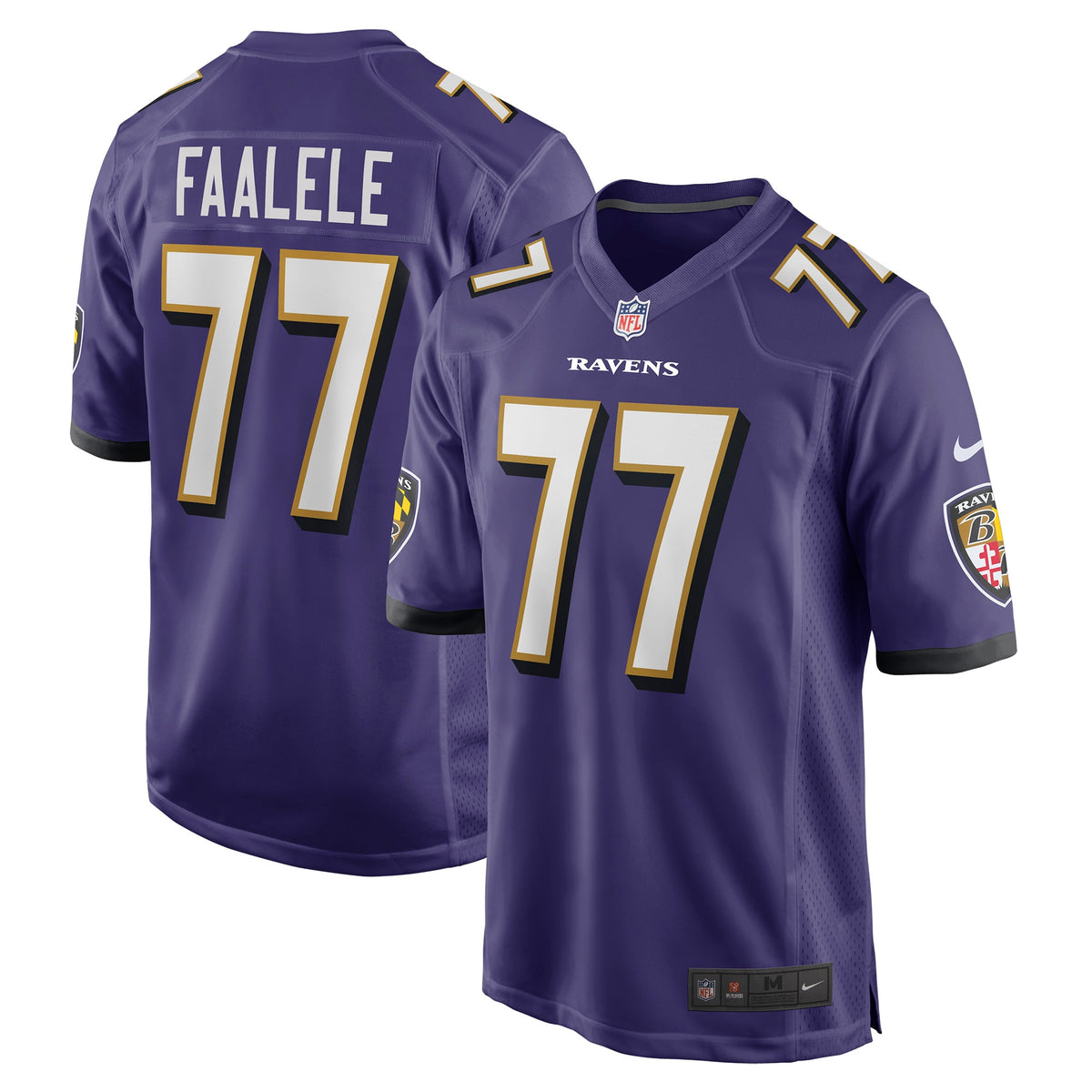 Daniel Faalele Baltimore Ravens Nike Player Game Jersey Purple