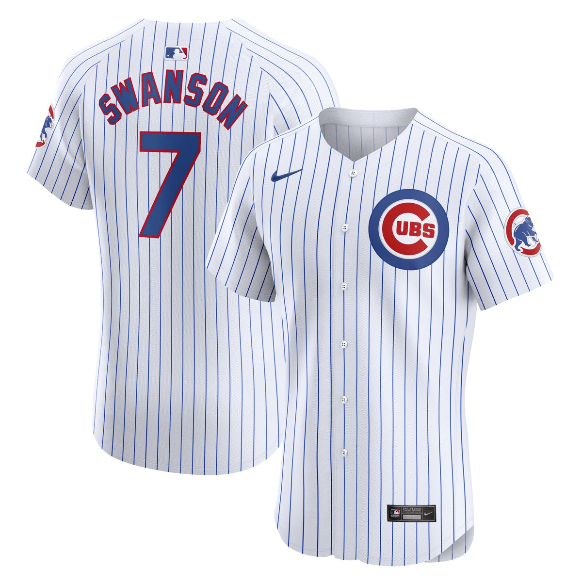 Dansby Swanson Chicago Cubs Nike Home Elite Player Jersey White