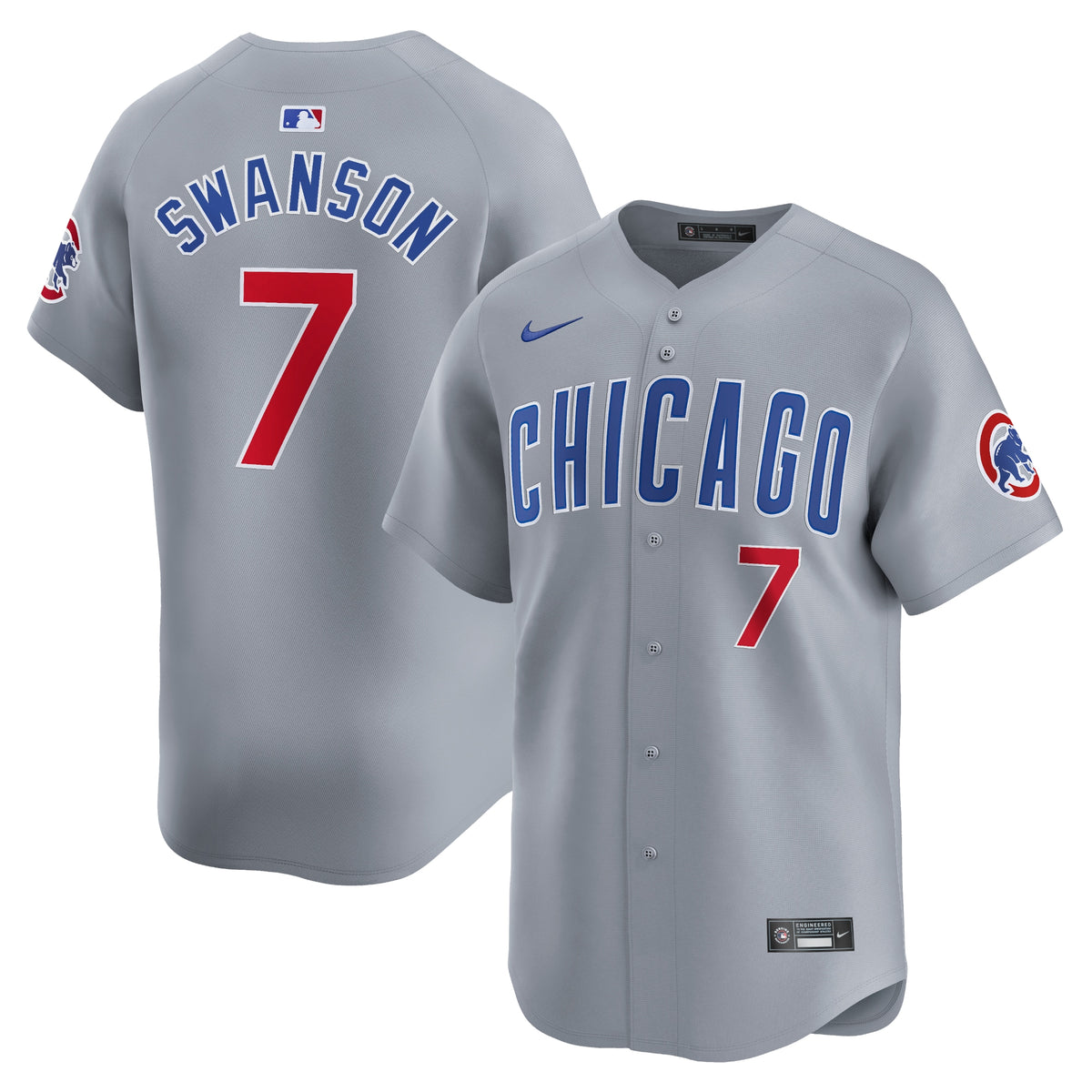 Dansby Swanson Chicago Cubs Nike Road Limited Player Jersey Gray