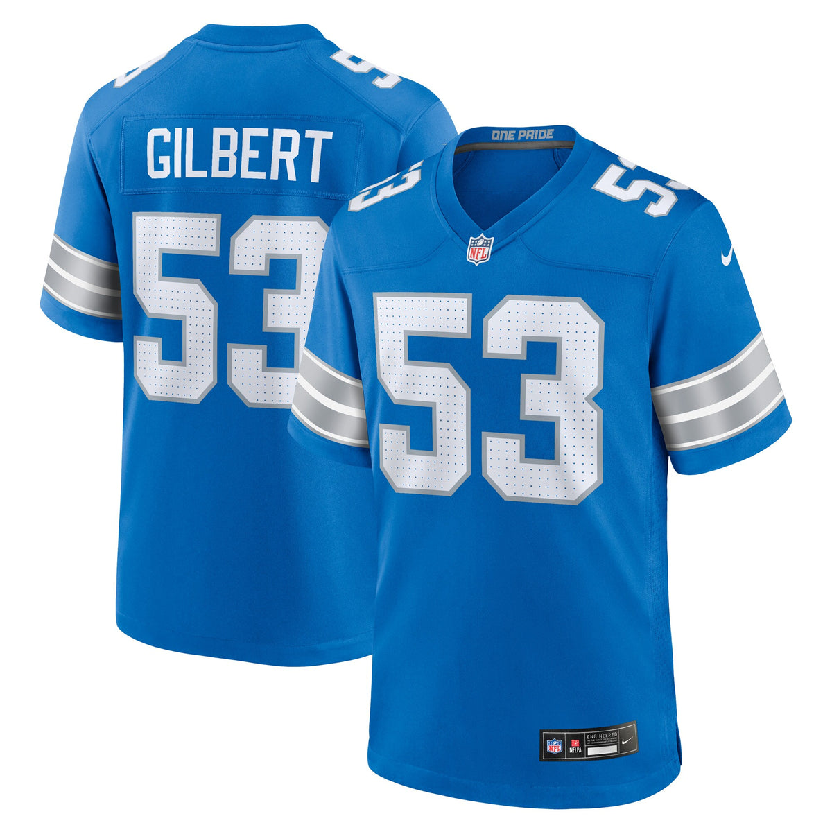 DaRon Gilbert Detroit Lions Nike Game Jersey Blue