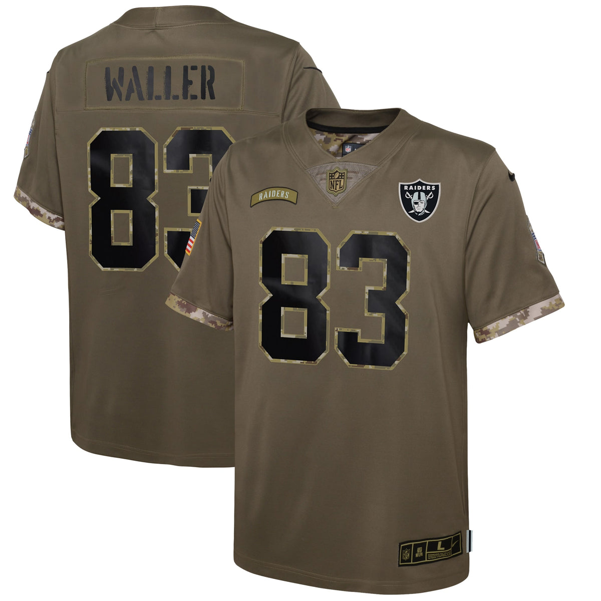 Darren Waller Las Vegas Raiders Nike Youth 2022 Salute To Service Player Limited Jersey Olive