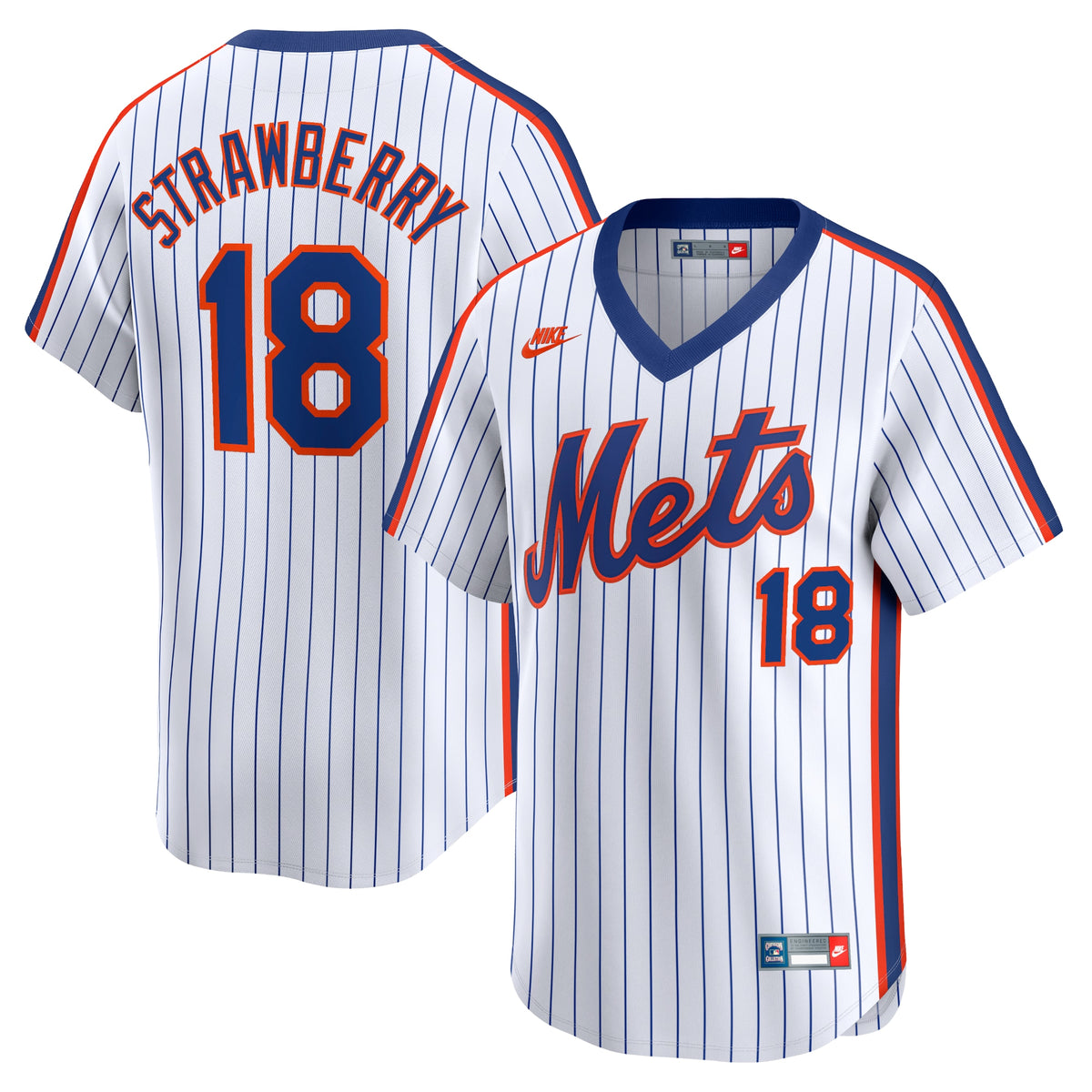 Darryl Strawberry New York Mets Nike Throwback Cooperstown Limited Jersey Navy