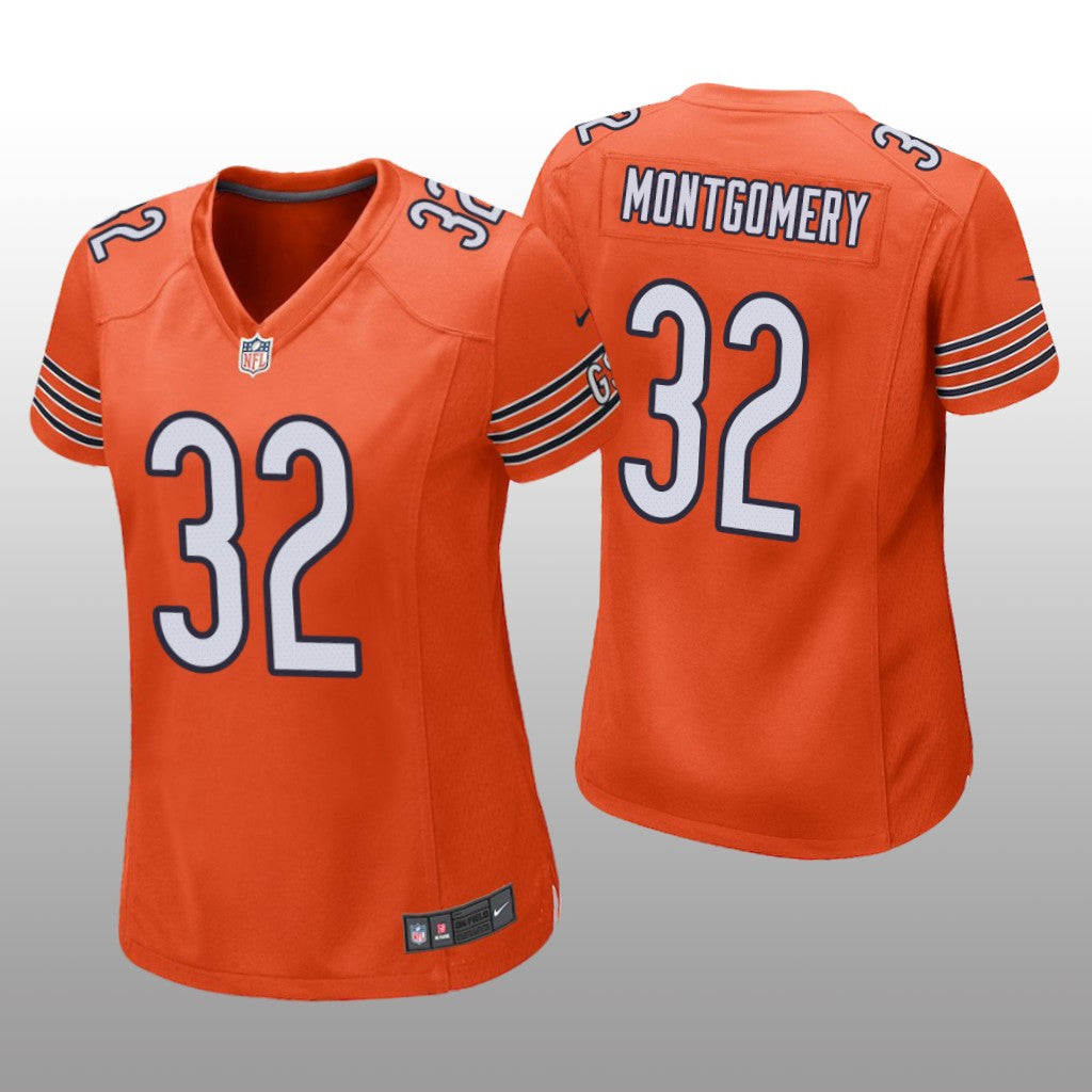 David Montgomery Chicago Bears Orange Draft Game Jersey