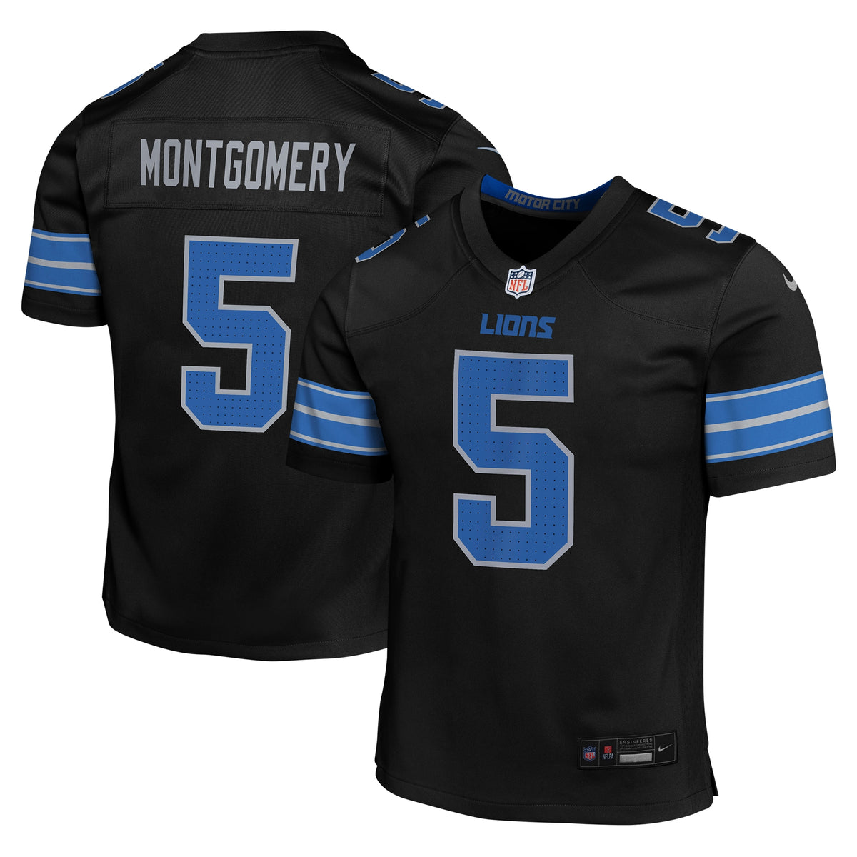 David Montgomery Detroit Lions Nike Youth Alternate Player Game Jersey Black