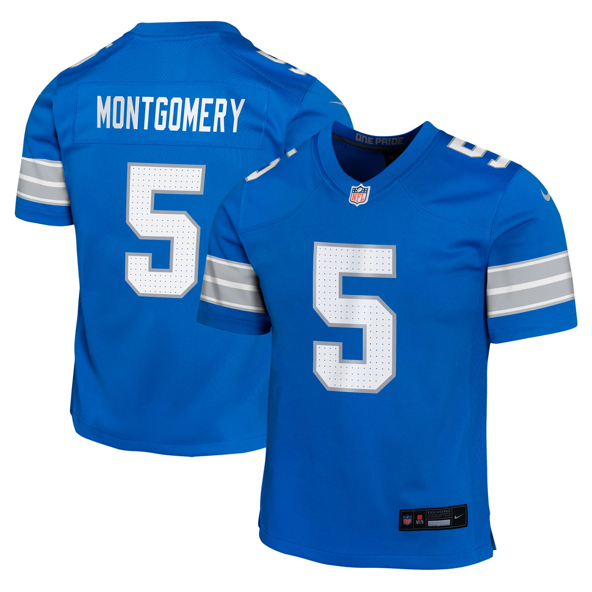 David Montgomery Detroit Lions Nike Youth Team Player Game Jersey Blue