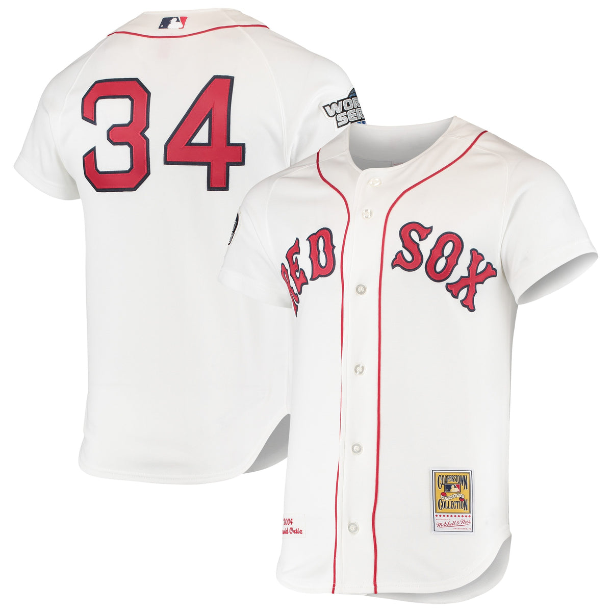 David Ortiz Boston Red Sox Mitchell Ness 2004 Cooperstown Collection Home Authentic Jersey White