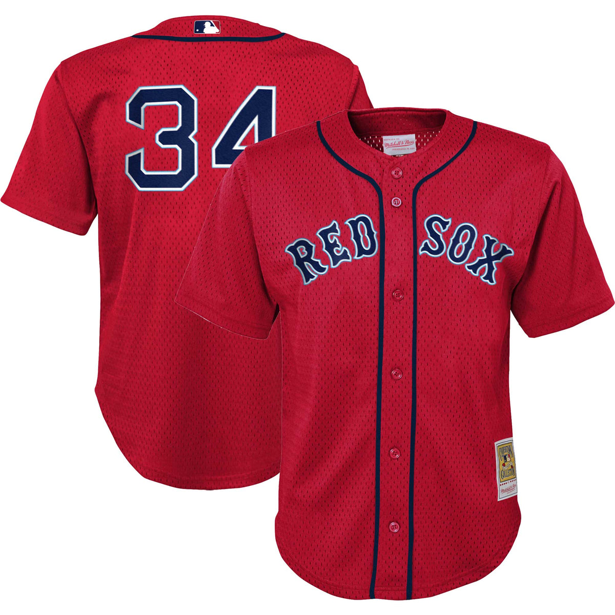 David Ortiz Boston Red Sox Mitchell Ness Preschool Cooperstown Collection Mesh Batting Practice Jersey Red