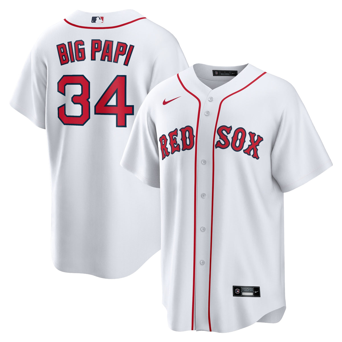 David Ortiz Boston Red Sox Nike Big Papi Replica Jersey White