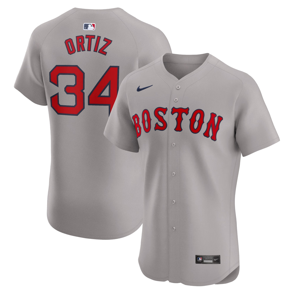 David Ortiz Boston Red Sox Nike Road Elite Player Jersey Gray