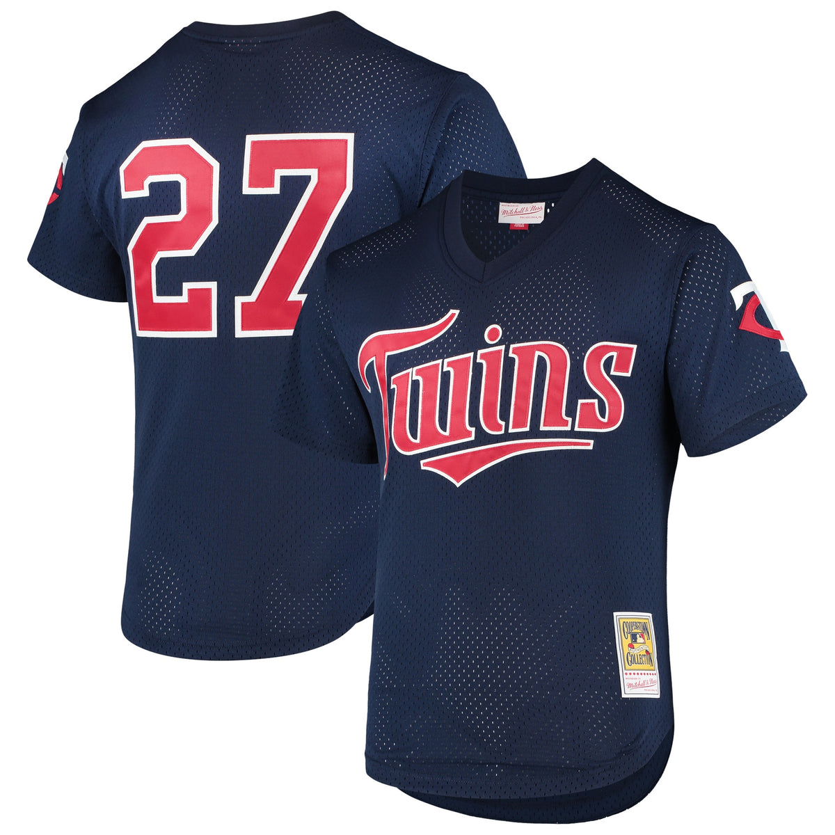 David Ortiz Minnesota Twins Mitchell Ness 2002 Cooperstown Collection Mesh Batting Practice Jersey Navy
