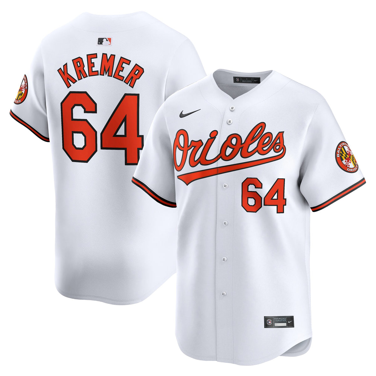 Dean Kremer Baltimore Orioles Nike Home Limited Player Jersey White