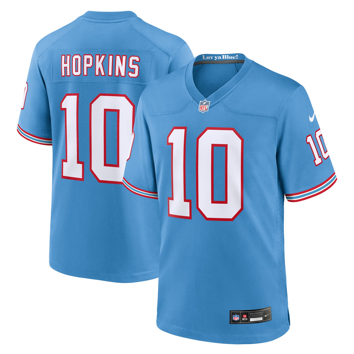 DeAndre Hopkins Tennessee Titans Nike Oilers Throwback Player Game Jersey Light Blue