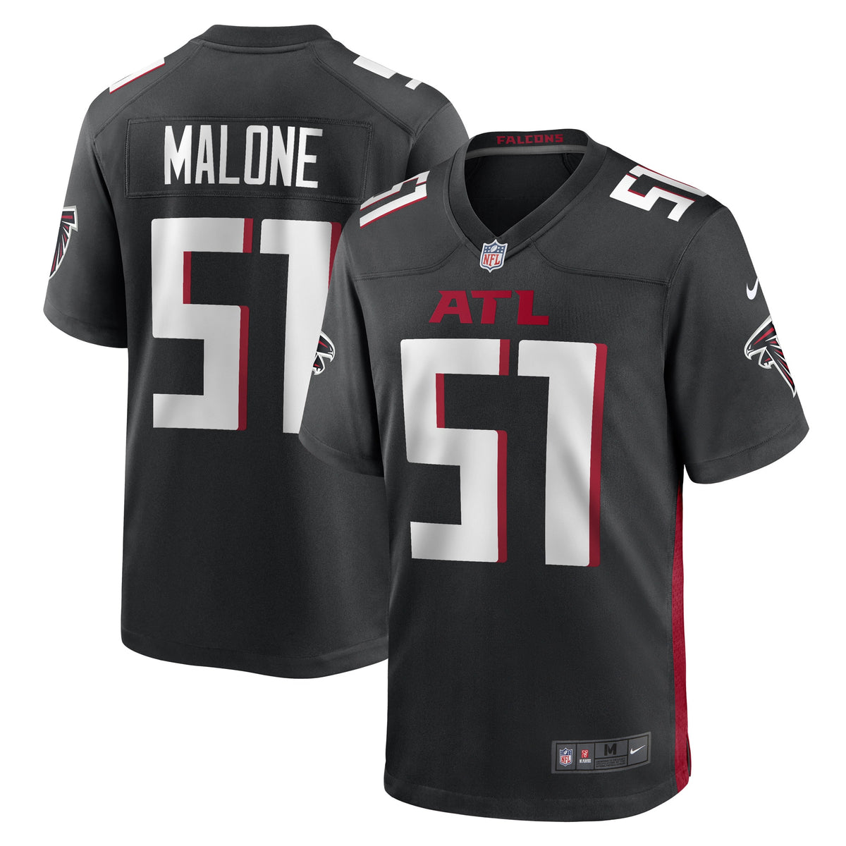 DeAngelo Malone Atlanta Falcons Nike Game Player Jersey Black