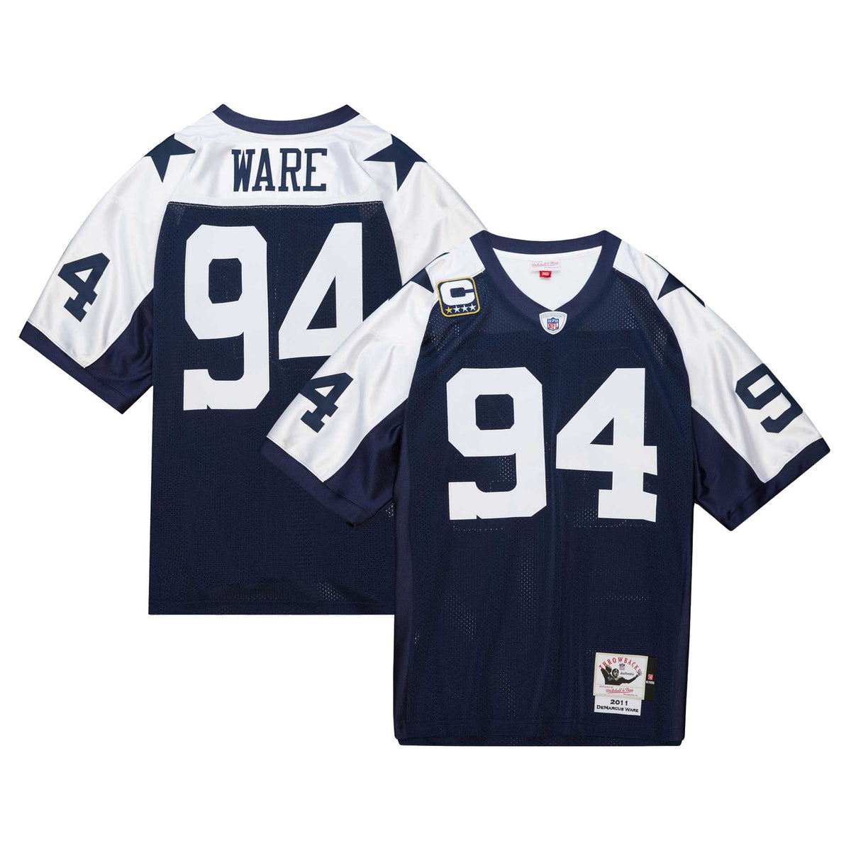 DeMarcus Ware Dallas Cowboys Mitchell Ness 2011 Authentic Throwback Retired Player Jersey Navy