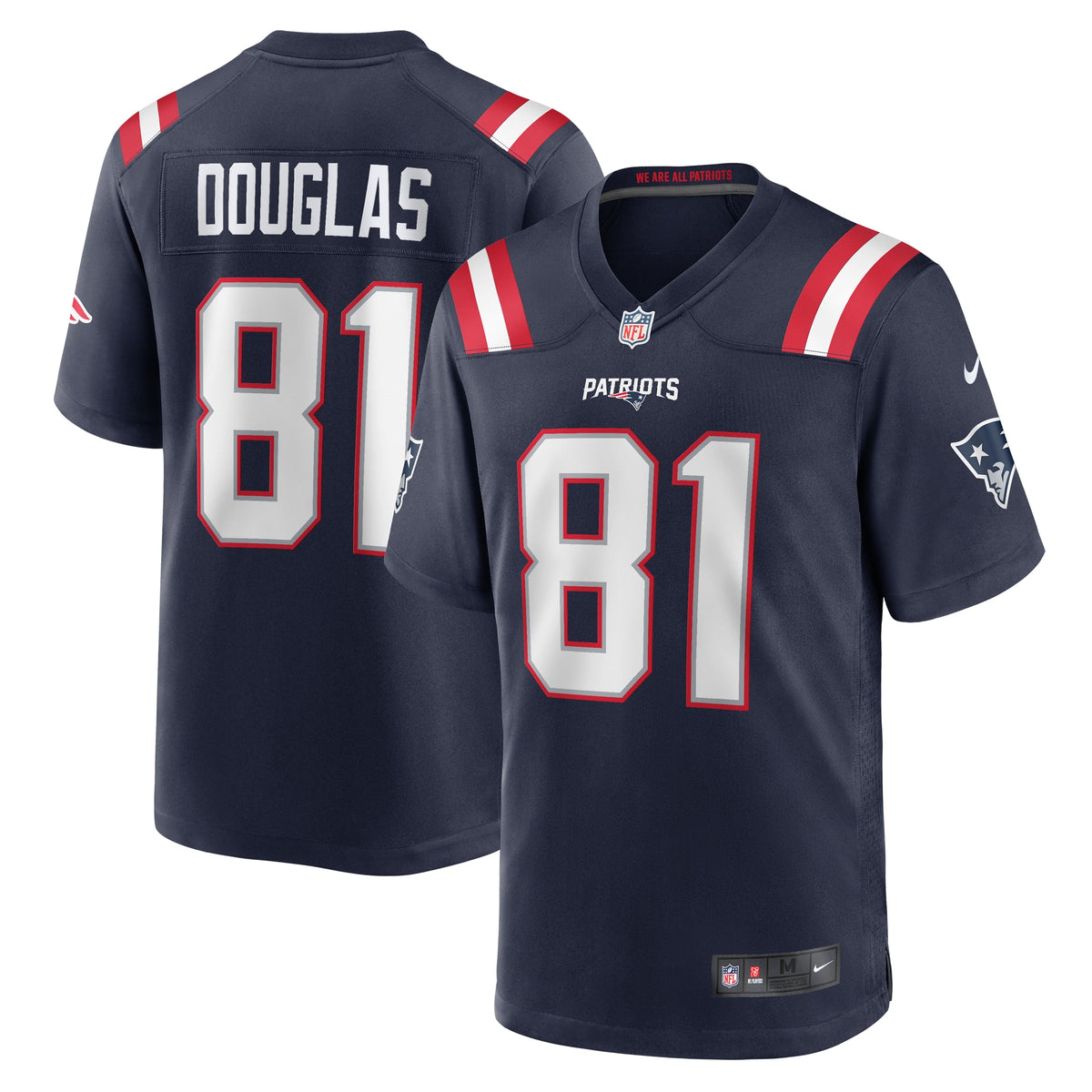 Demario Douglas New England Patriots Nike Game Jersey Navy