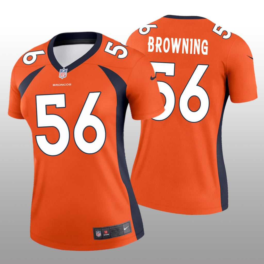 Denver Broncos Baron Browning Orange Jersey Legend Women's