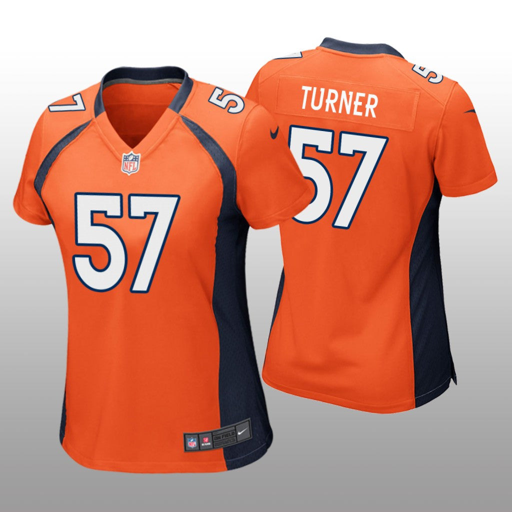 Denver Broncos Billy Turner Orange Jersey Game Women's