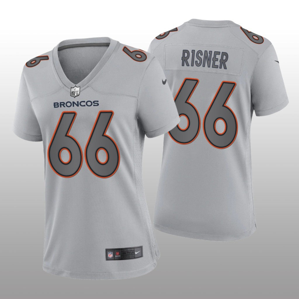 Denver Broncos Dalton Risner Gray Jersey Atmosphere Fashion Game Women's