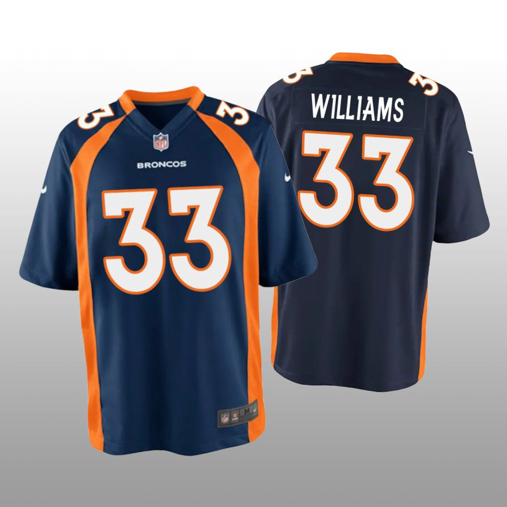 Denver Broncos Javonte Williams Navy Jersey Game Youth