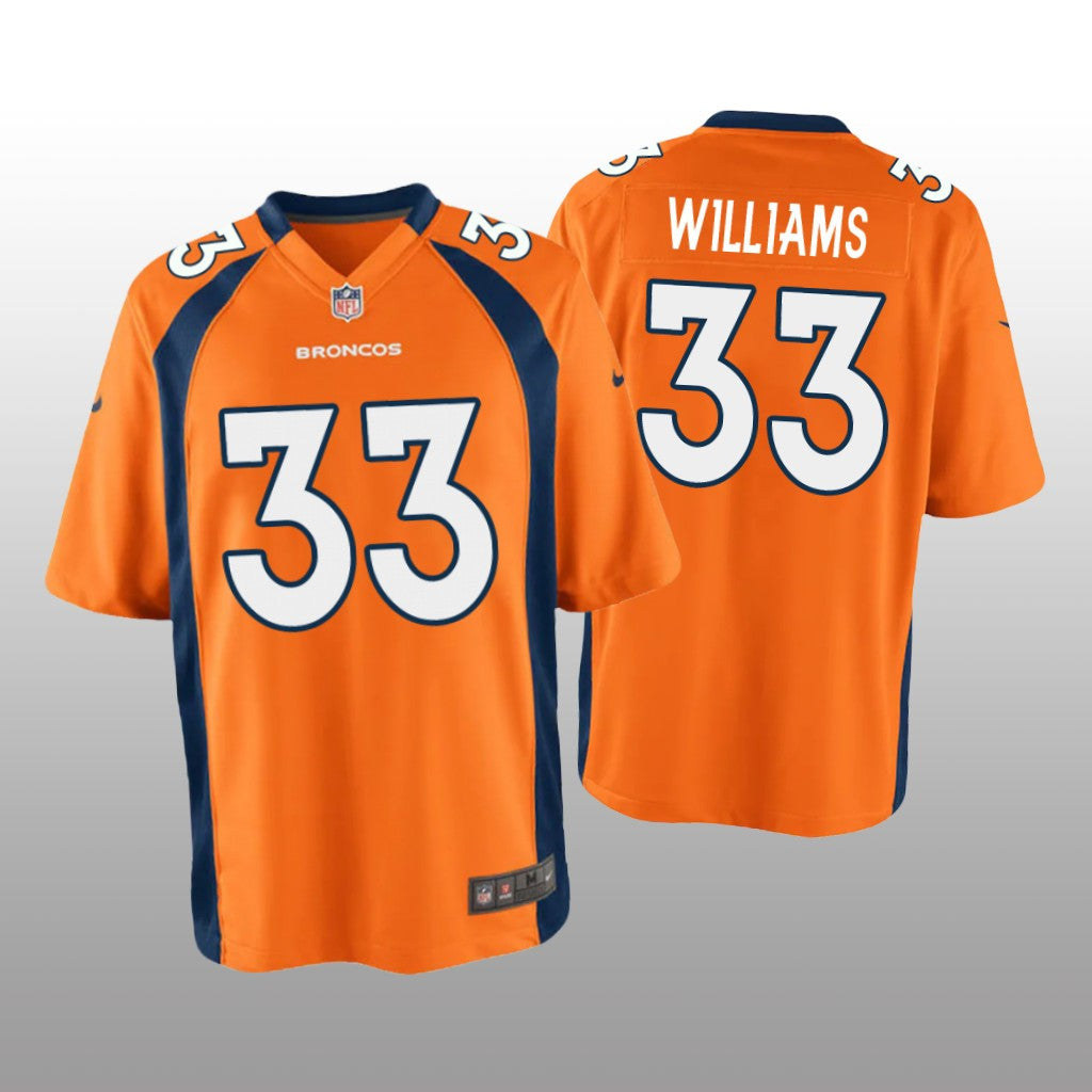 Denver Broncos Javonte Williams Orange Jersey Game Youth