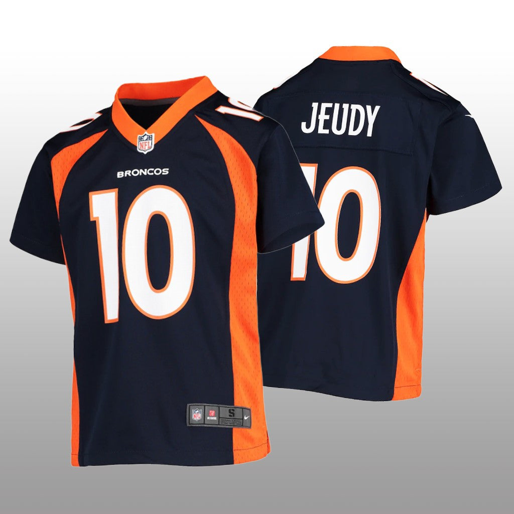 Denver Broncos Jerry Jeudy Navy Jersey Game Youth