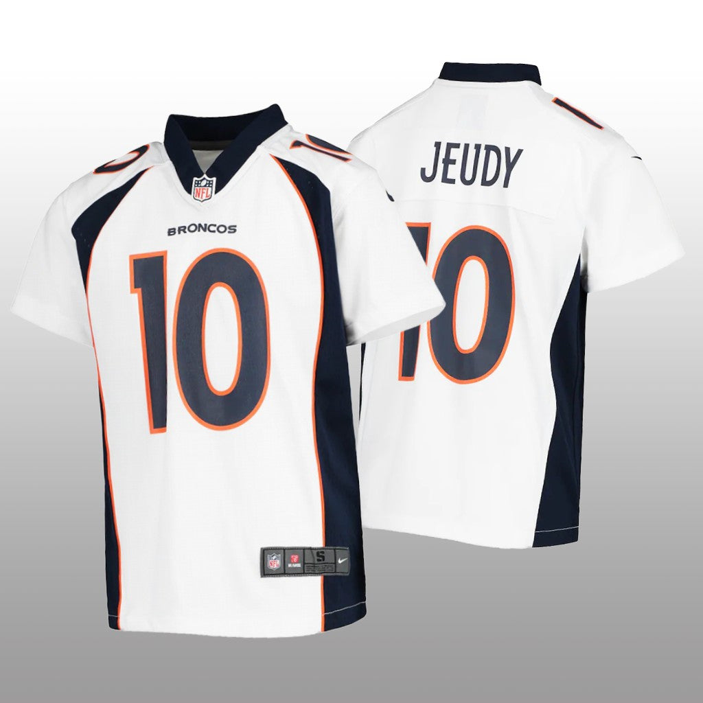 Denver Broncos Jerry Jeudy White Jersey Game Youth