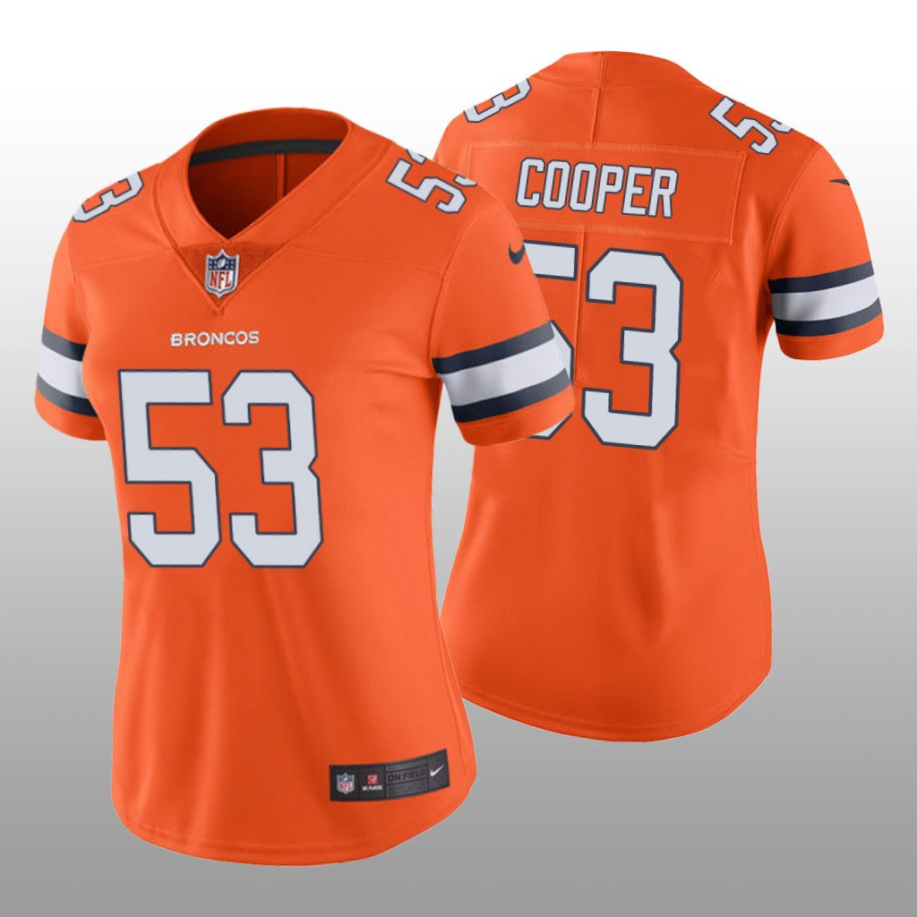 Denver Broncos Jonathon Cooper Orange Jersey Color Rush Limited Women's