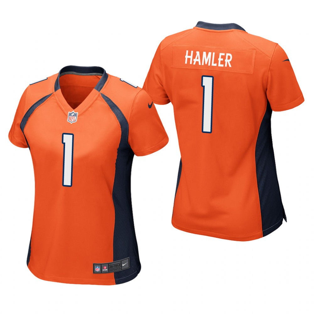 Denver Broncos K.J. Hamler Orange Jersey Game Women's
