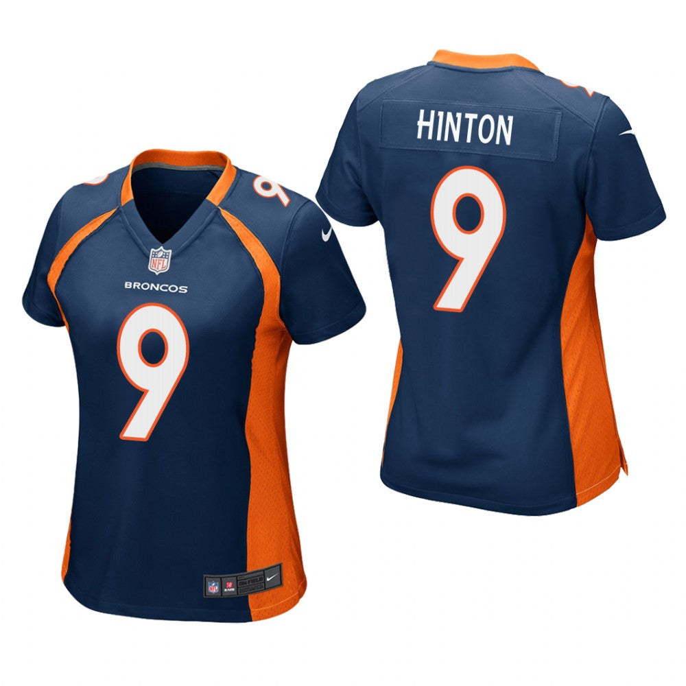 Denver Broncos Kendall Hinton Navy Jersey Game Women's