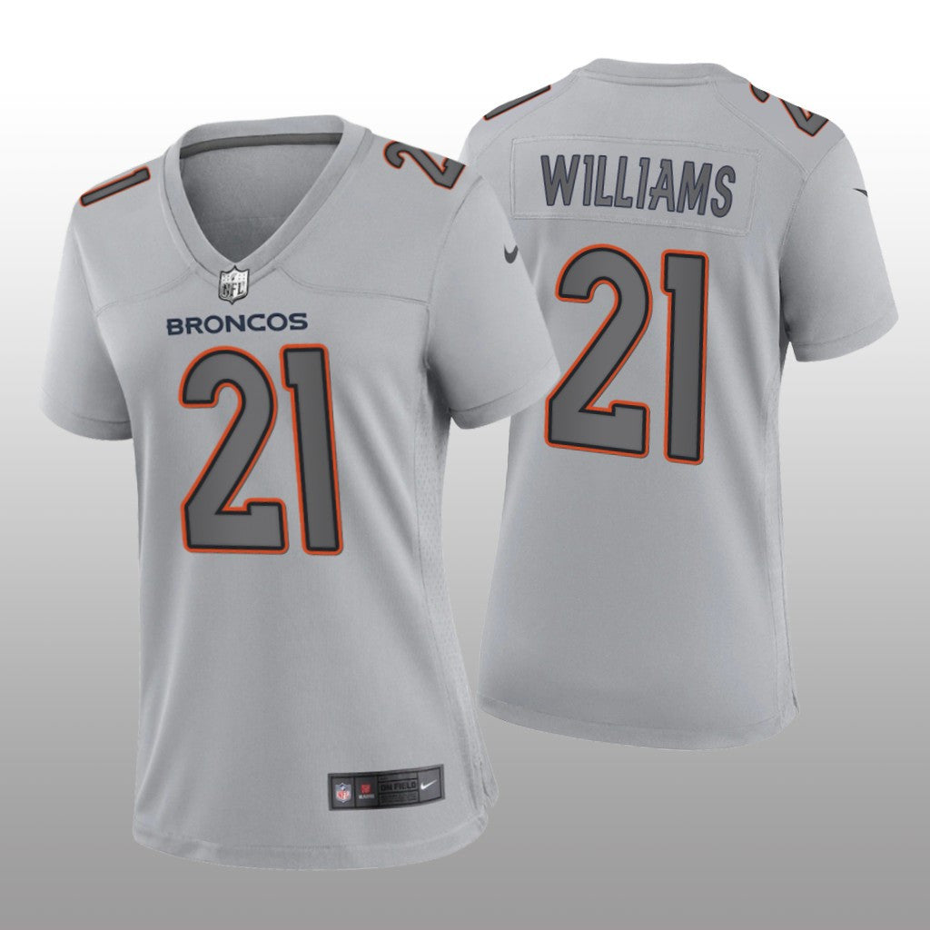 Denver Broncos K&'Waun Williams Gray Jersey Atmosphere Fashion Game Women's
