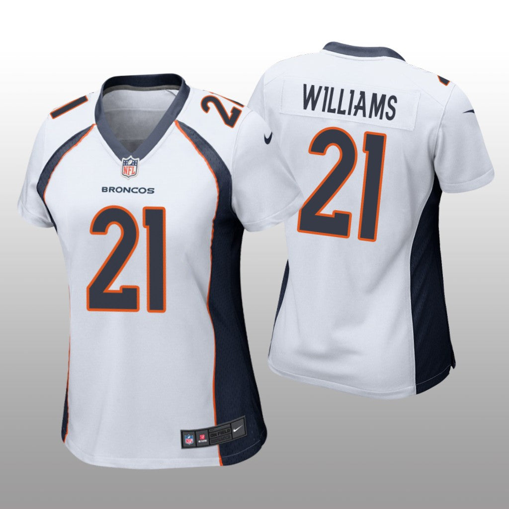 Denver Broncos K&'Waun Williams White Jersey Game Women's