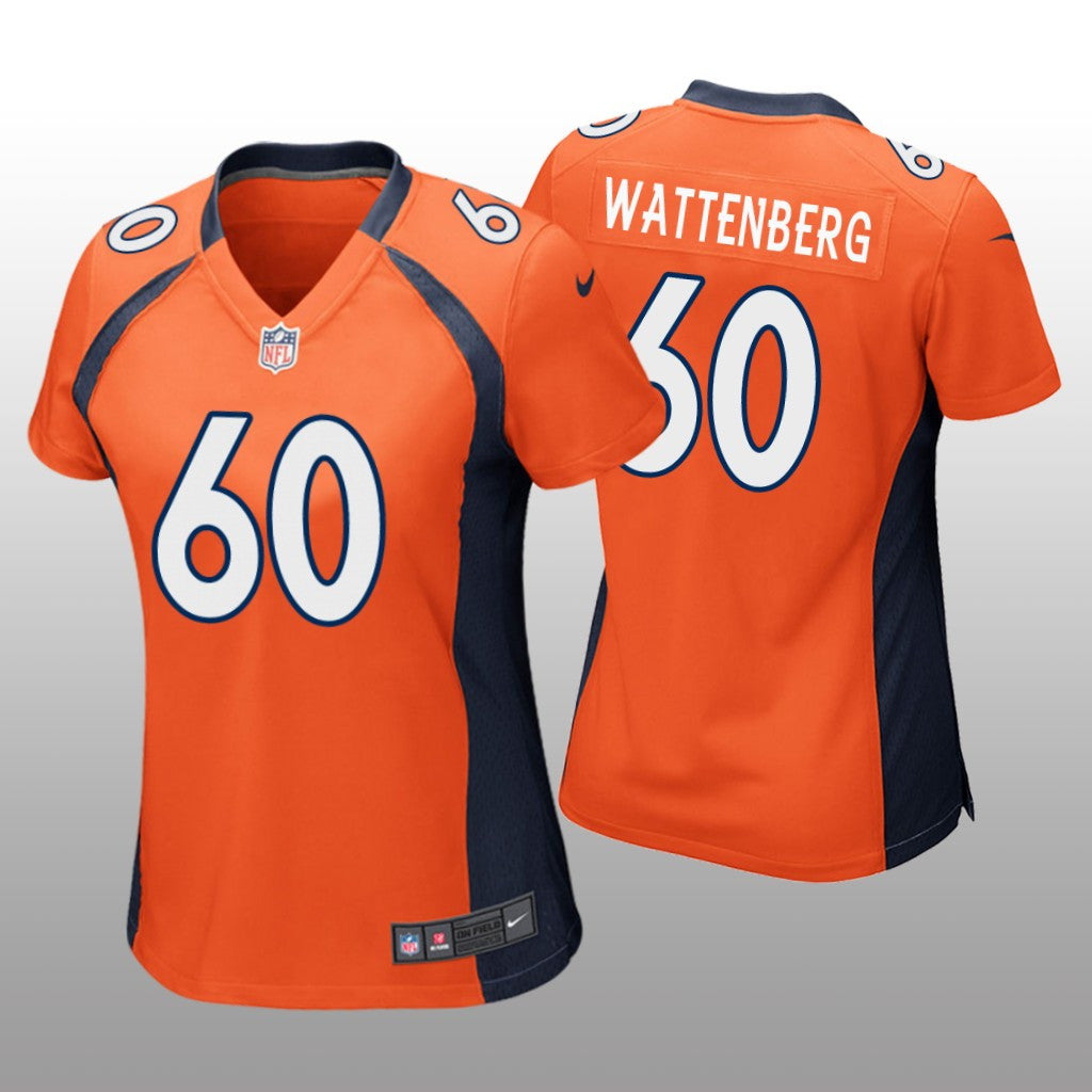 Denver Broncos Luke Wattenberg Orange Jersey Game Women's