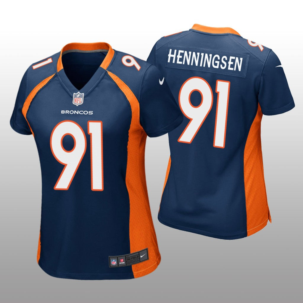 Denver Broncos Matt Henningsen Navy Jersey Game Women's