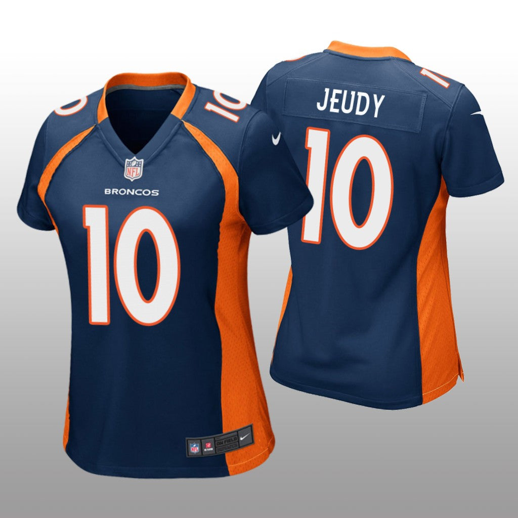 Denver Broncos Navy Draft Jerry Jeudy Game Jersey