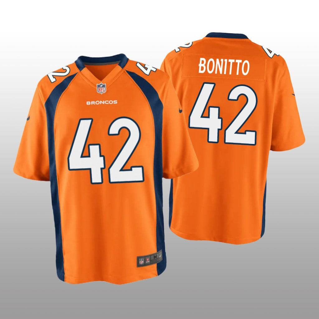 Denver Broncos Nik Bonitto Orange Jersey Game Youth