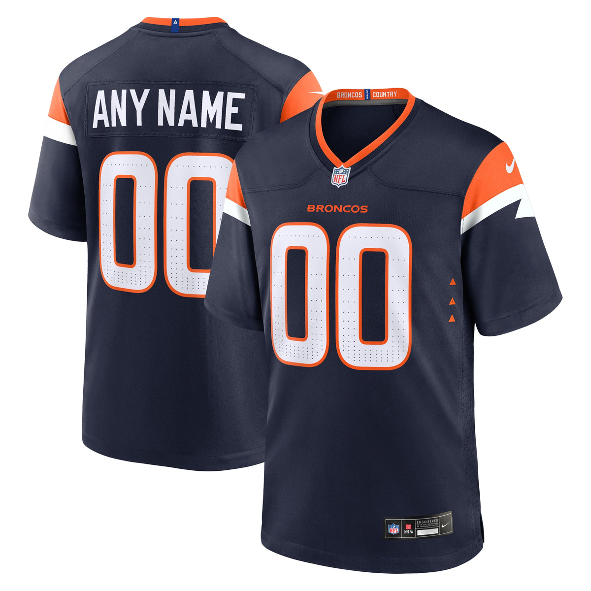 Denver Broncos Nike Alternate Mile High Collection Custom Game Jersey Navy