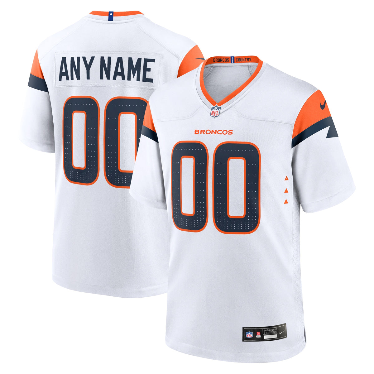 Denver Broncos Nike Mile High Collection Custom Game Jersey White
