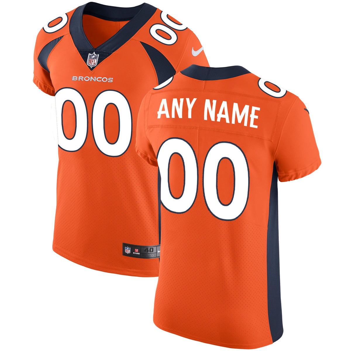 Denver Broncos Nike Vapor Untouchable Custom Elite Jersey Orange