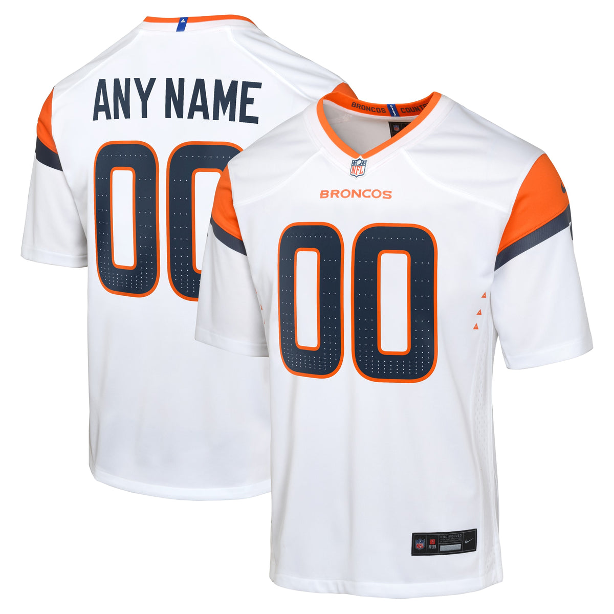 Denver Broncos Nike Youth Mile High Collection Custom Game Jersey White